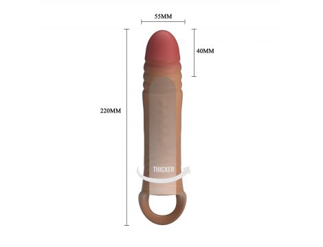 Nakładka na penisa z wibracją Pretty Love 22 cm - 9