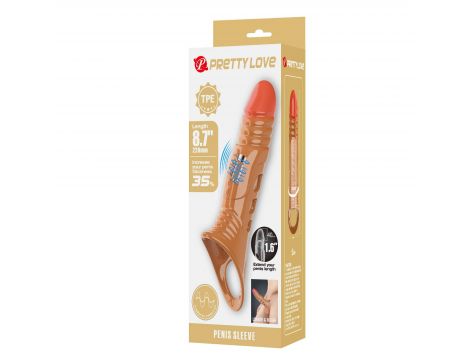 Nakładka na penisa z wibracją Pretty Love 22 cm - 8