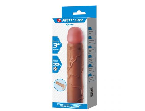 Przedłużka powiększająca penisa Pretty Love Kylian realistyczna 8 cm - 8