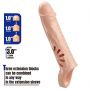 Pretty Love - Rękaw na penisa TPE z 3 zdejmowanymi extenderami 2,5 cm - 4