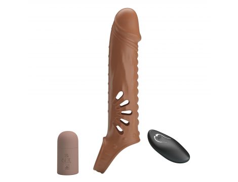 Nakładka na penisa Pretty Love realistyczna 12 wibracji USB - 8