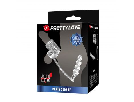 Pierścień erekcyjny z korkiem analnym Pretty Love Rilley TPE wodoodporny - 6