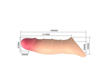 Ultrarealistyczna przedłużka na penisa Pretty Love Damell - 8