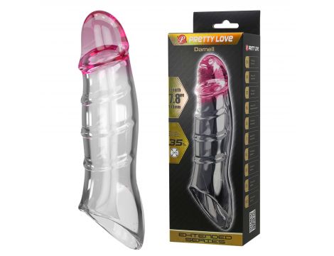 Przedłużka TPE Pretty Love Damell różowa 19,8 cm - 5