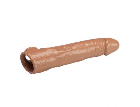 Przedłużka na penisa Pretty Love z wymiennymi wkładkami ciemnobrązowa 26 cm - 9
