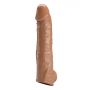 Przedłużka na penisa Pretty Love z wymiennymi wkładkami ciemnobrązowa 26 cm - 3