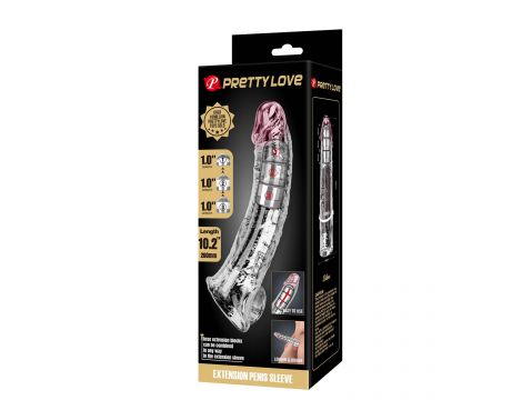 Przedłużka na penisa Pretty Love przezroczysta modułowa 26 cm - 7