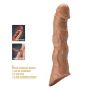 Przedłużka na penisa Pretty Love z regulowanymi wkładkami brązowa 28 cm - 4