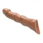 Przedłużka na penisa Pretty Love z regulowanymi wkładkami brązowa 28 cm - 10