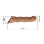Przedłużka na penisa Pretty Love z regulowanymi wkładkami brązowa 28 cm - 7