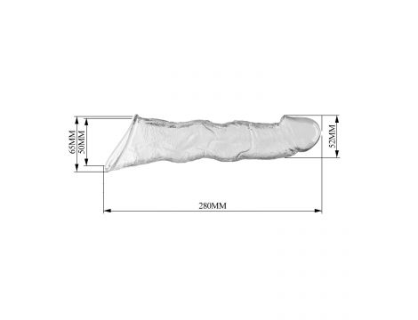 Przedłużka na penisa Pretty Love z modułami transparentna 28 cm - 9
