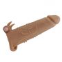 Wibrująca przedłużka na penisa Pretty Love 17 cm naturalna - 3