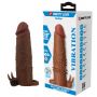 Przedłużka wibrująca na penisa Pretty Love brązowa 17 cm - 3