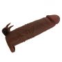 Przedłużka wibrująca na penisa Pretty Love brązowa 17 cm - 2