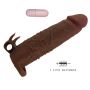 Przedłużka wibrująca na penisa Pretty Love brązowa 17 cm - 5