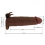 Przedłużka wibrująca na penisa Pretty Love brązowa 17 cm - 9