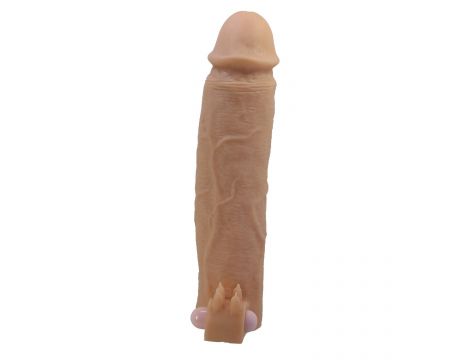 Przedłużka na penisa Pretty Love Xerxes wibrująca cielista 22 cm - 2