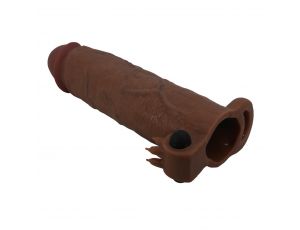 Wibrująca przedłużka na penisa Pretty Love Xerxes 22 cm ciemnobrązowa