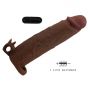 Wibrująca przedłużka na penisa Pretty Love Xerxes 22 cm ciemnobrązowa - 9