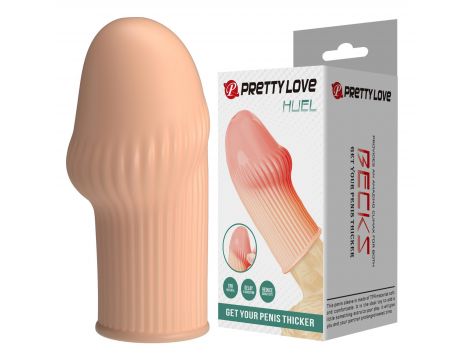 Elastyczna przedłużka na penisa Pretty Love Huel TPR - 5