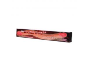 Podwójne dildo Baile TPR cieliste 37 cm