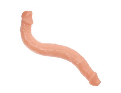 Podwójne dildo Baile TPR cieliste 37 cm - 3