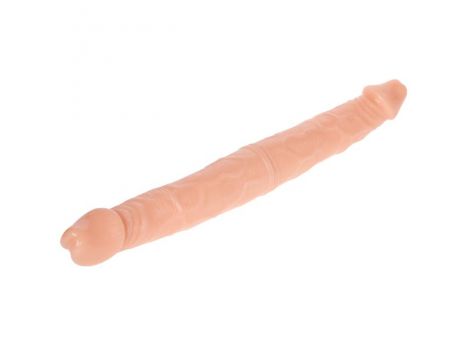 Podwójne dildo Baile TPR cieliste 37 cm - 4