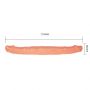 Podwójne dildo Baile TPR cieliste 37 cm - 3
