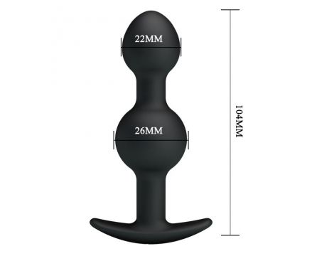 Korek analny silikonowy Pretty Love Heavy Balls 10,4 cm - 4
