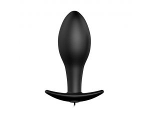 Korek analny wibrujący Pretty Love silikonowy czarny 12 trybów 8,5 cm