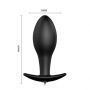 Korek analny wibrujący Pretty Love silikonowy czarny 12 trybów 8,5 cm - 6