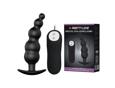 Plug analny wibrujący Pretty Love silikonowy pilot 12 trybów 11,8 cm - 8