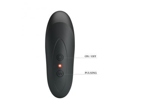 Wibrator analny Pretty Love Archenemy 12 pulsacji silikonowy USB czarny - 5