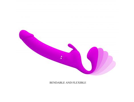 Strap-on bez uprzęży wibrujący Zanini Pretty Love - 2