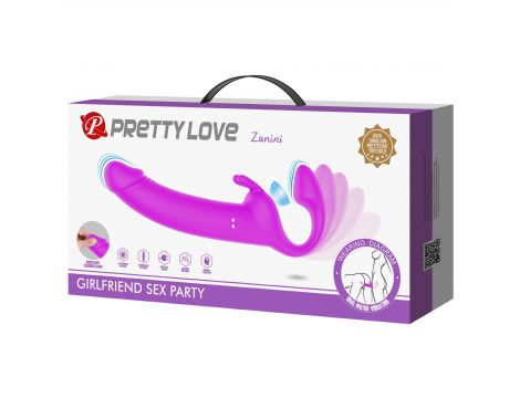 Strap-on bez uprzęży wibrujący Zanini Pretty Love - 11