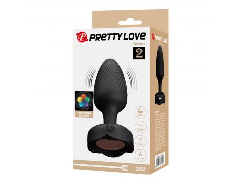 Korek analny wibrujący LED 10 trybów Pretty Love Varian silikonowy - 2