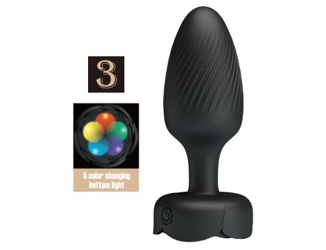Korek analny wibrujący LED Pretty Love Osborn silikonowy - 3
