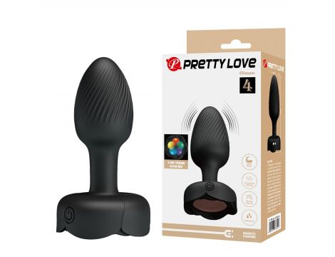 Korek analny wibrujący Pretty Love Olman silikonowy LED 10 wibracji - 3