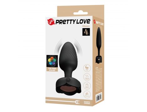 Korek analny wibrujący Pretty Love Olman silikonowy LED 10 wibracji - 2