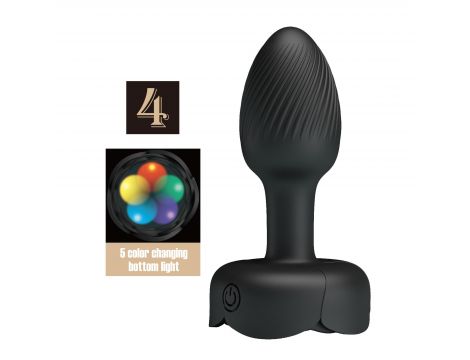 Korek analny wibrujący Pretty Love Olman silikonowy LED 10 wibracji