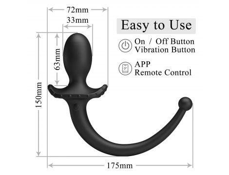 Wibrujący korek analny Pretty Love Anthony z aplikacją USB - 8