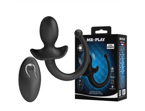 Wibrujący korek analny Mr. Play zdalnie sterowany silikonowy z ogonem - 4