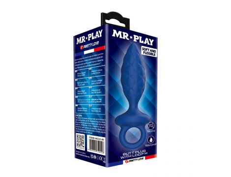 Korek analny silikonowy z pętlą Mr. Play rozmiar M. - 7