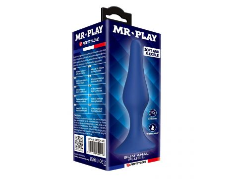 Smukły silikonowy korek analny Mr. Play L wodoodporny - 6