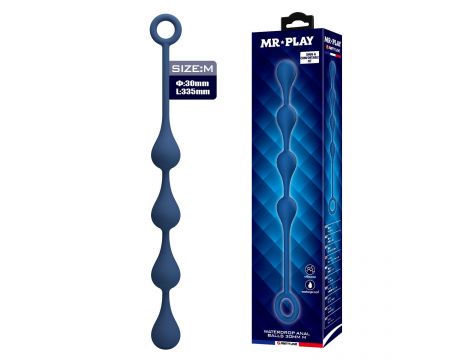 Kulki analne Waterdrop Mr Play silikonowe wodoodporne 33.5 cm - 2