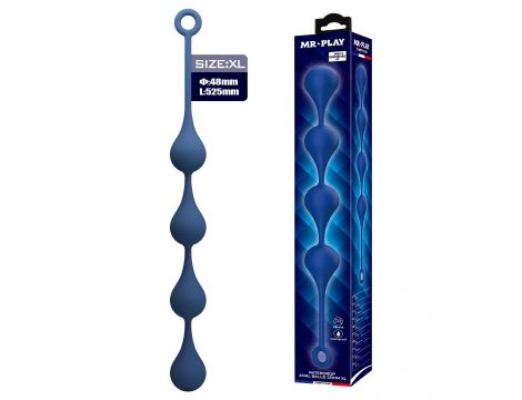Bardzo duże kulki analne silikonowe Mr. Play XL 52.5 cm wodoodporne - 4