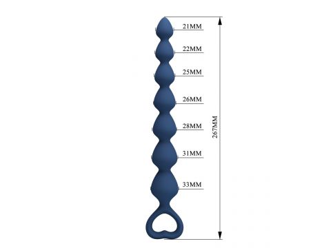 Koraliki analne silikonowe Mr. Play duże wodoodporne 27 cm - 9