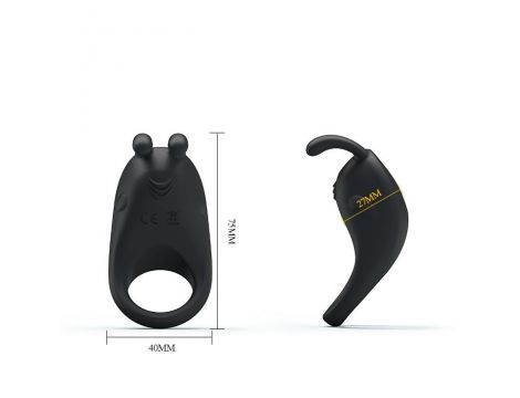 Pierścień wibrujący Pretty Love silikonowy z króliczkiem USB 7,5 cm - 3