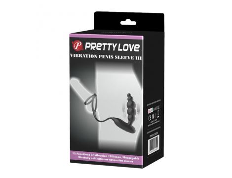 Wibrator prostaty Pretty Love Vibration Penis Sleeve III 12 funkcji - 8
