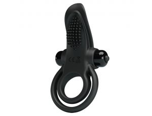 PRETTY LOVE - VIBRANT PENIS RING Black- 10 function vibrations